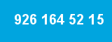 926 164 52 15 926 164 52 15